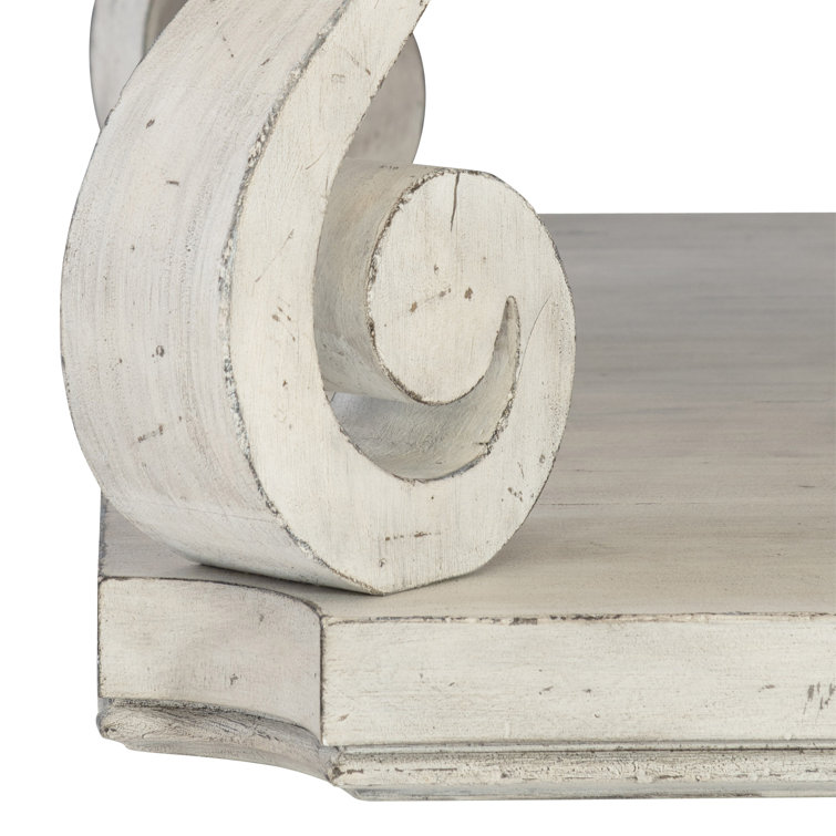 Off-White French Country Wood Storage Coffee Table