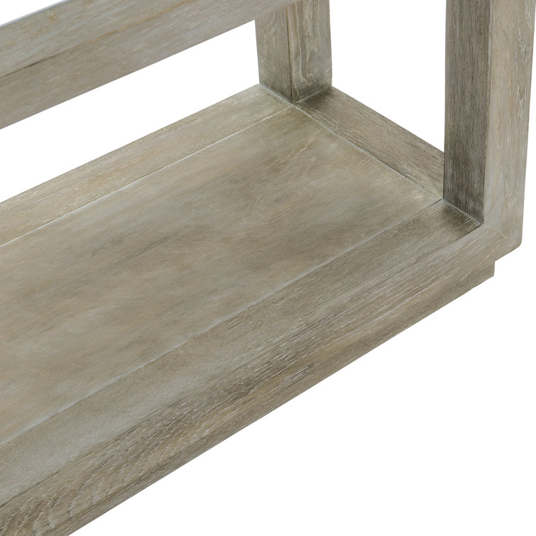 Albion Transitional 44'' Gray and White Adjustable Wood Etagere