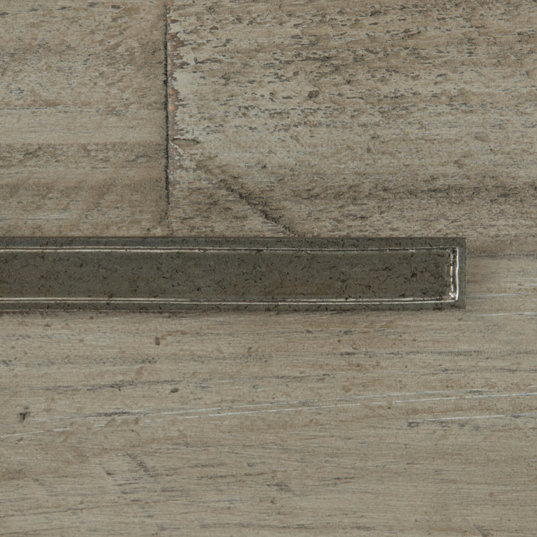 Gray Wood and Metal 1-Drawer Nightstand