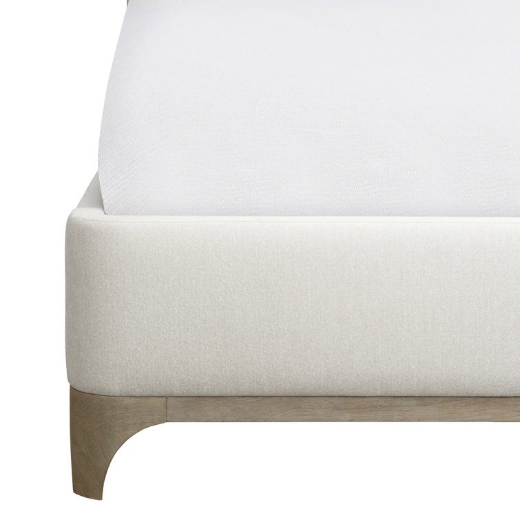 Albion King Gray Upholstered Shelter Bed with Wood Frame