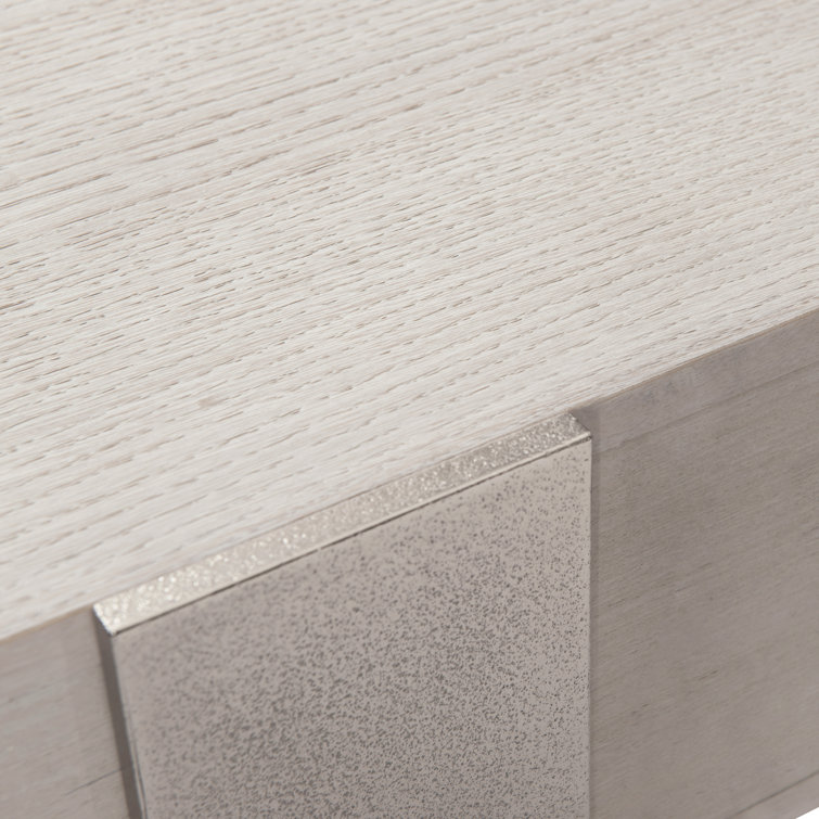 Solaria Transitional Beige 1-Drawer Nightstand with USB Charger