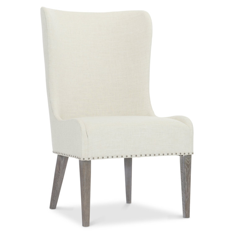 Transitional Beige Albion Upholstered Parsons Side Chair