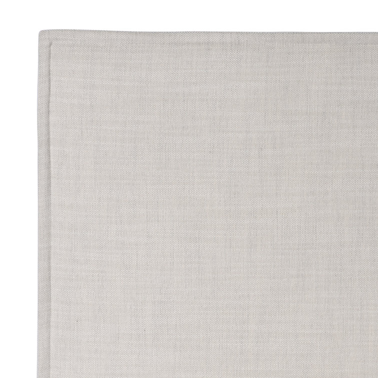 Transitional Greige King Upholstered Bed with Wood Frame