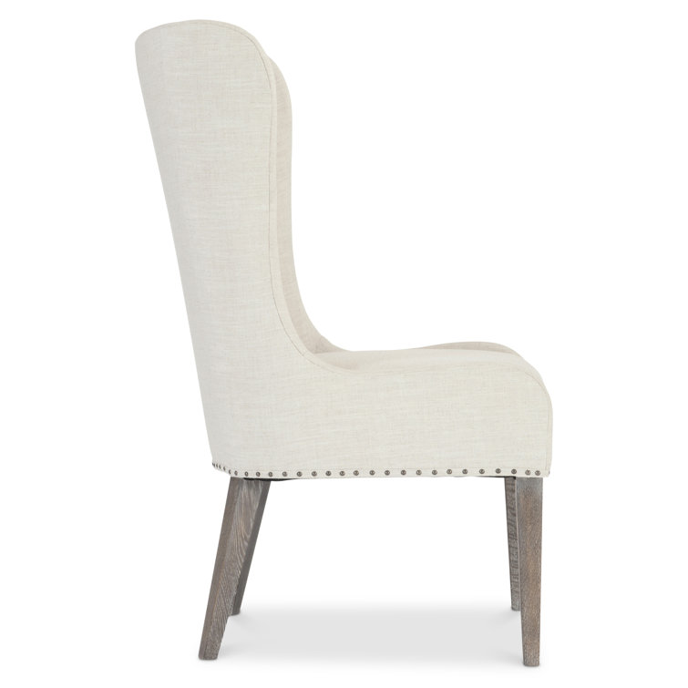 Transitional Beige Albion Upholstered Parsons Side Chair