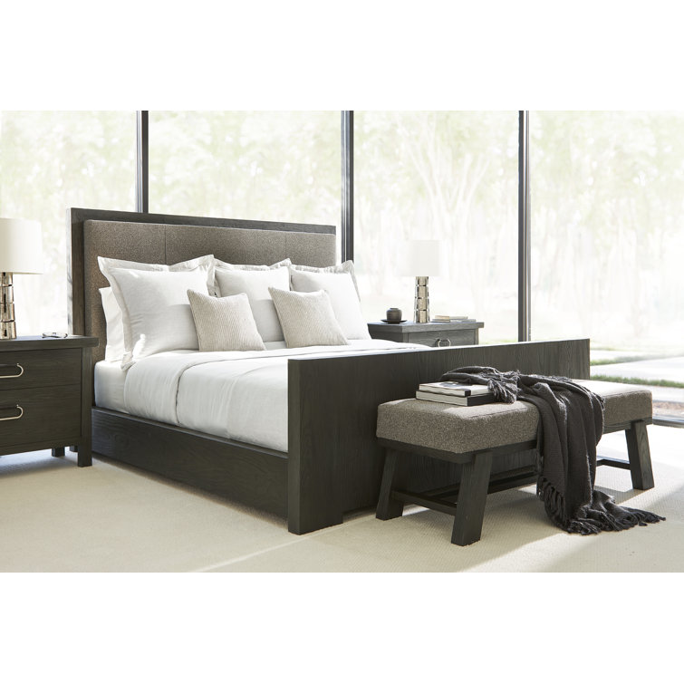 Trianon 56'' Dark Gray Contemporary Upholstered Bench