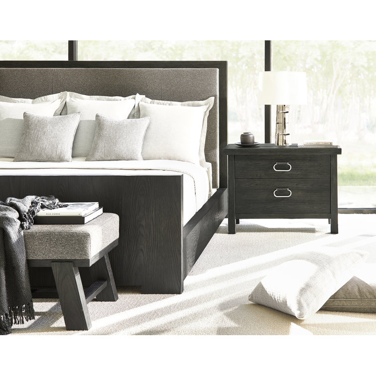 Trianon 56'' Dark Gray Contemporary Upholstered Bench
