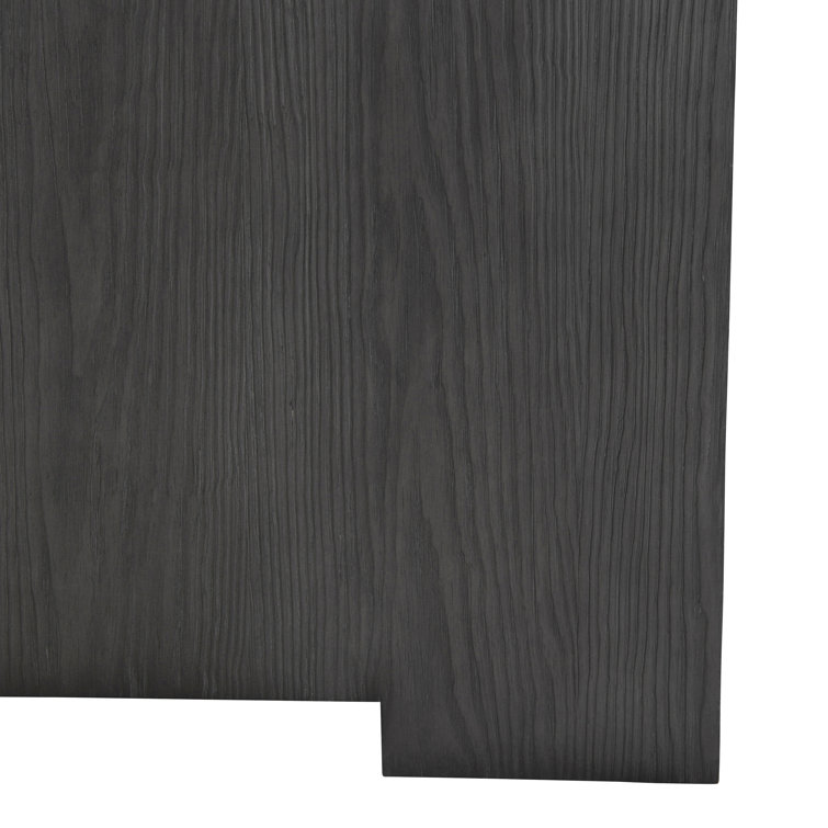 L'Ombre Charcoal Transitional King Upholstered Bed with Pine Frame