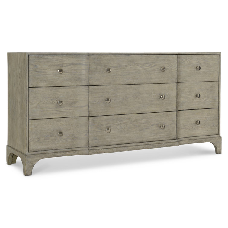 Gray Coastal 9-Drawer Soft Close Dresser
