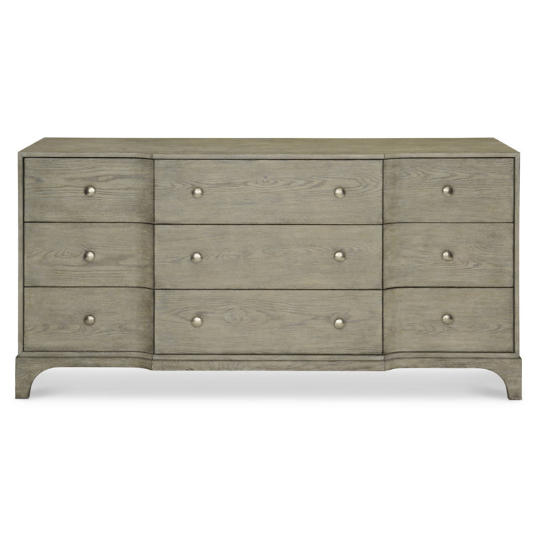 Gray Coastal 9-Drawer Soft Close Dresser