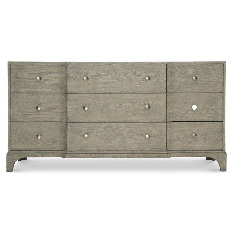 Gray Coastal 9-Drawer Soft Close Dresser