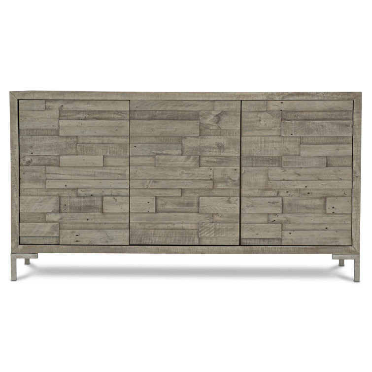 Shaw Transitional 64'' Gray Reclaimed Pine Sideboard