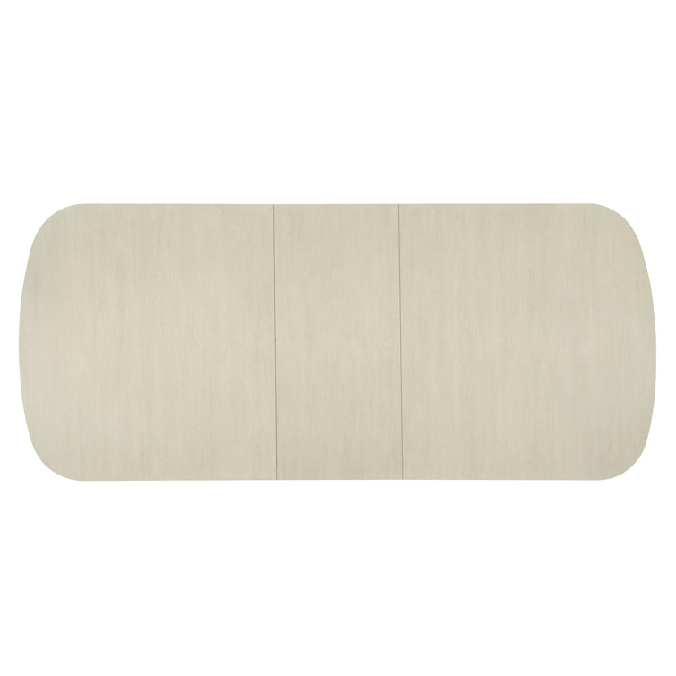 Beige Wood Extendable Rectangular Dining Table