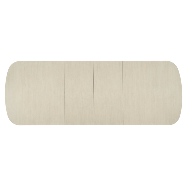 Beige Wood Extendable Rectangular Dining Table