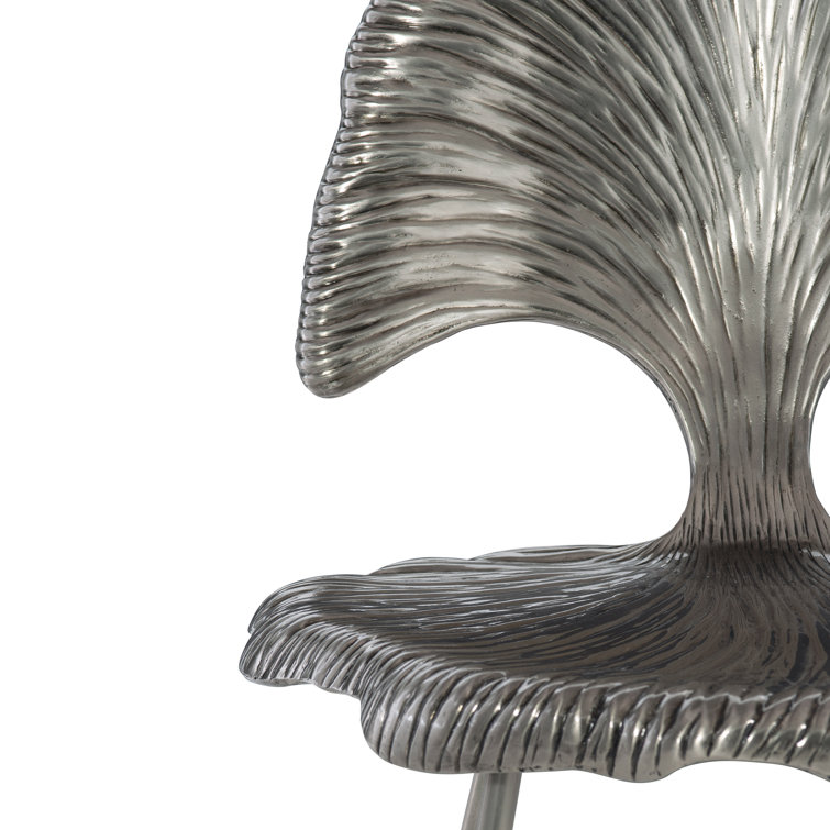 Felicity Silver Metal Transitional Side Chair