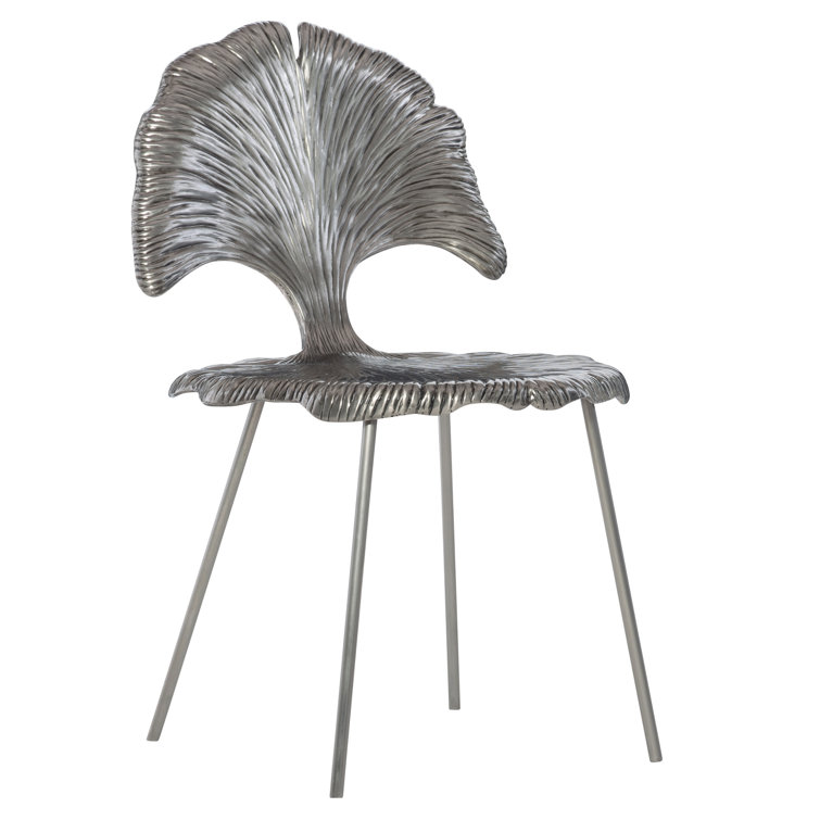 Felicity Silver Metal Transitional Side Chair