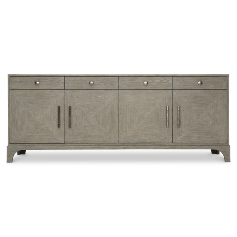 Albion Transitional Gray White Oak Sideboard with Cabinet