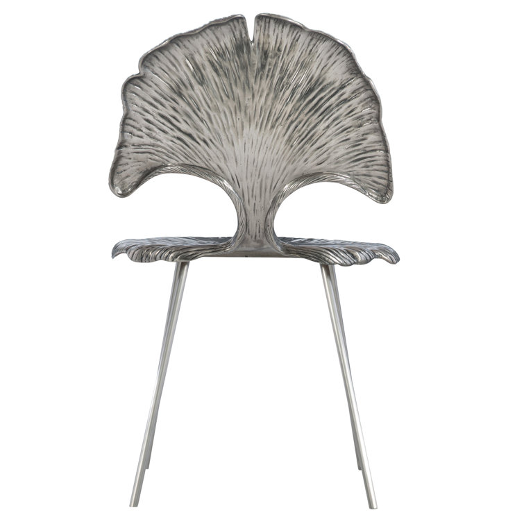 Felicity Silver Metal Transitional Side Chair