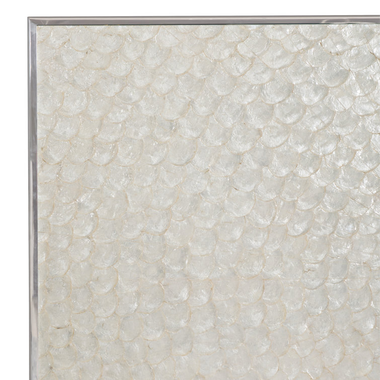 Helios King Capiz Shell Panel Bed with Stainless Steel Frame