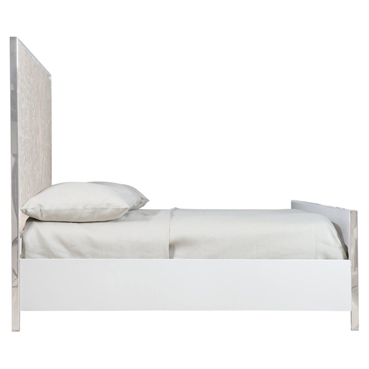 Helios King Capiz Shell Panel Bed with Stainless Steel Frame