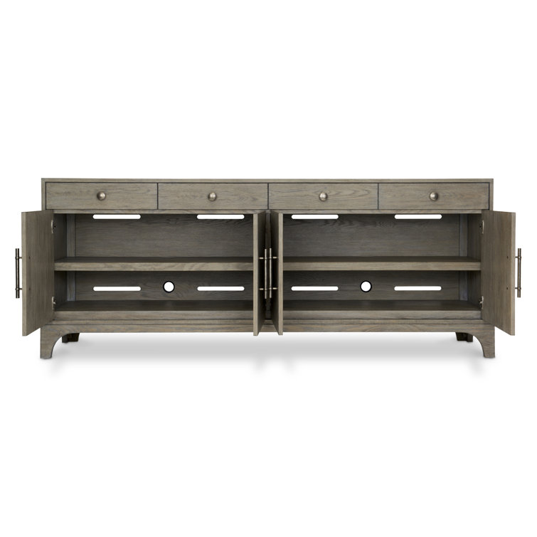 Albion Transitional Gray White Oak Sideboard with Cabinet