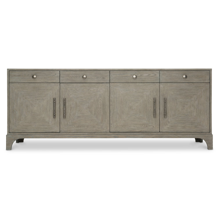 Albion Transitional Gray White Oak Sideboard with Cabinet