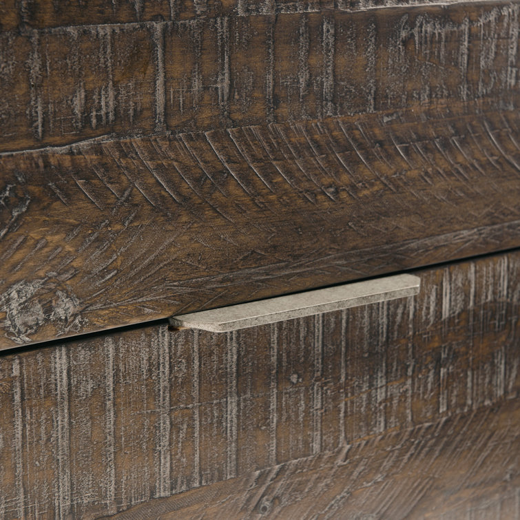 Logan Square Sable Brown Distressed Pine 3-Drawer Nightstand