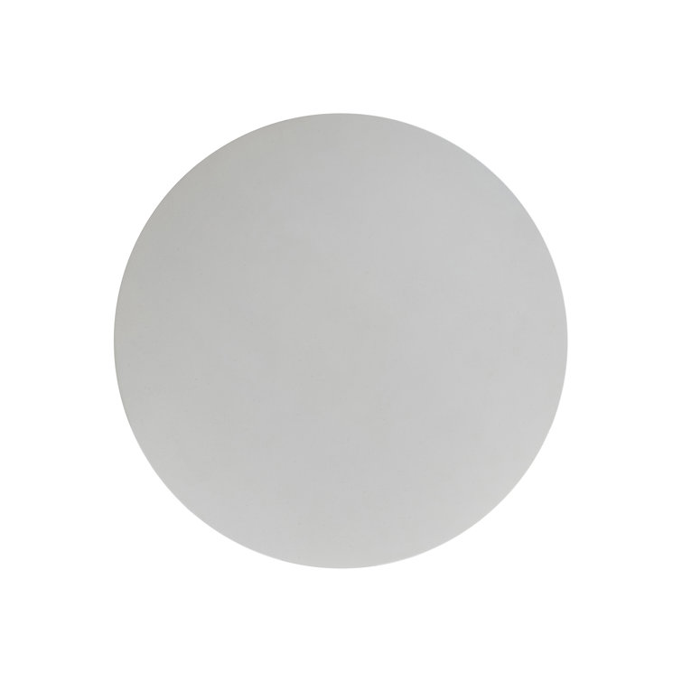 Rochelle 24" White and Natural Wood Round Side Table