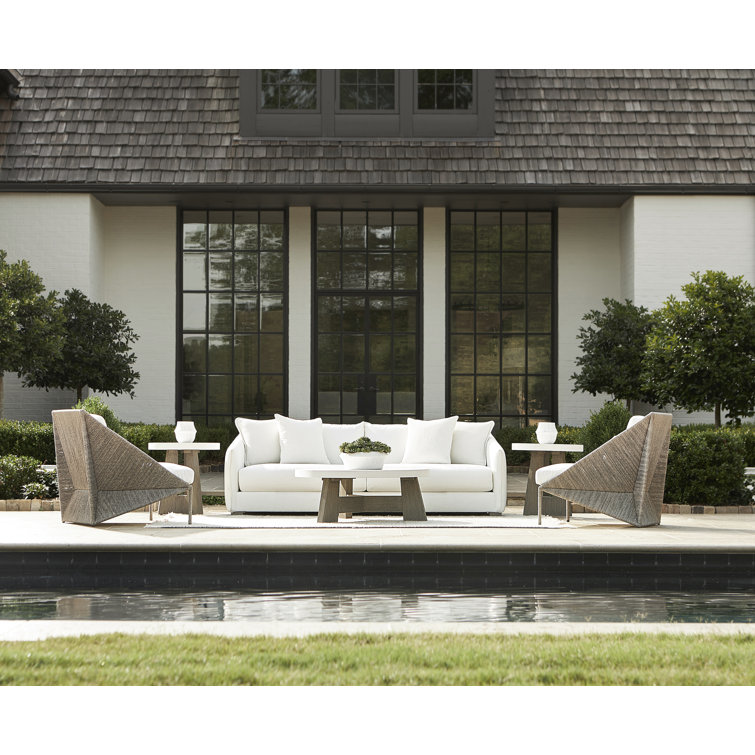 Rochelle 42'' White Glass-Reinforced Concrete Round Cocktail Table
