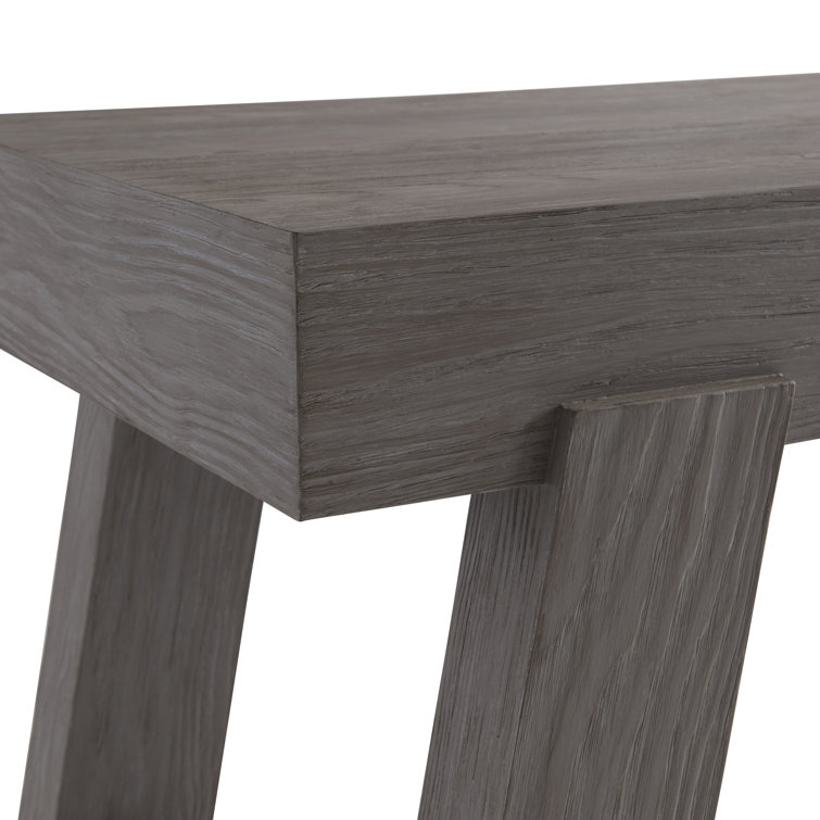 Trianon Contemporary Solid Wood Writing Desk with USB Port, Beige