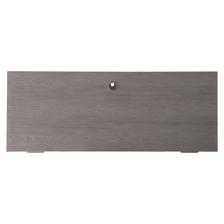 Trianon Contemporary Solid Wood Writing Desk with USB Port, Beige