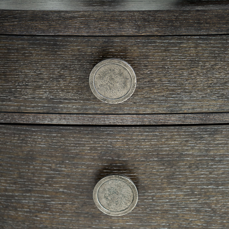 Cerused Charcoal Transitional 3-Drawer Bachelor's Chest