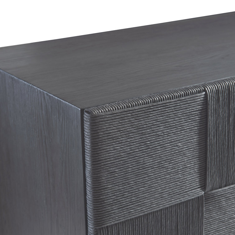 Black Woven Rope Contemporary 76'' Sideboard