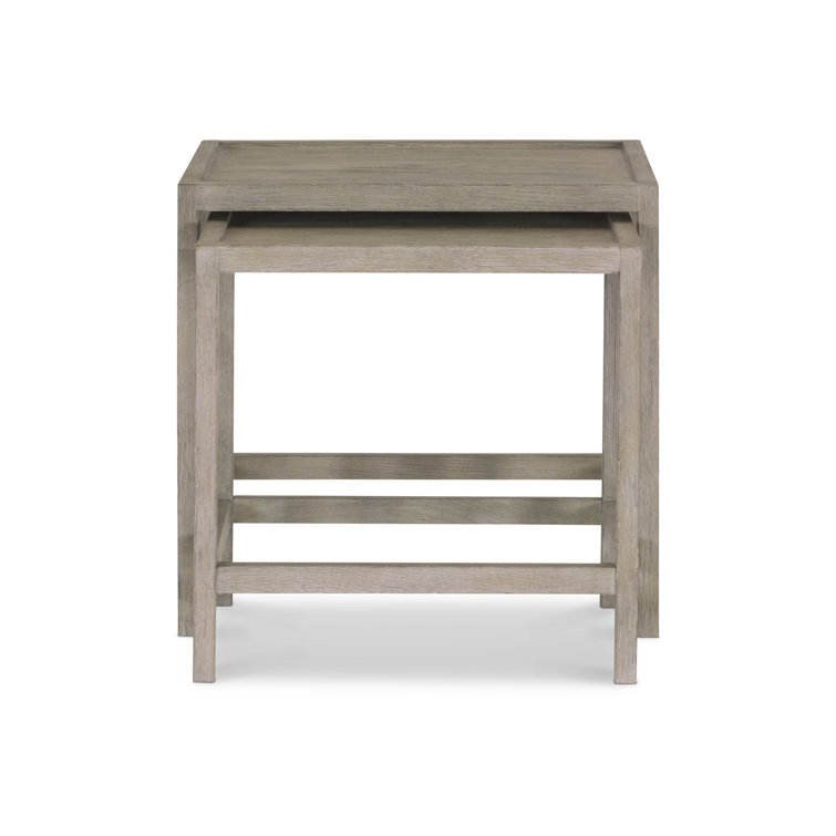 Gray Oak and Metal Rectangular Nesting Tables