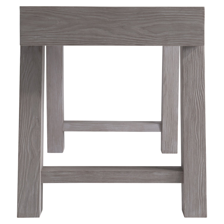 Trianon Contemporary Solid Wood Writing Desk with USB Port, Beige