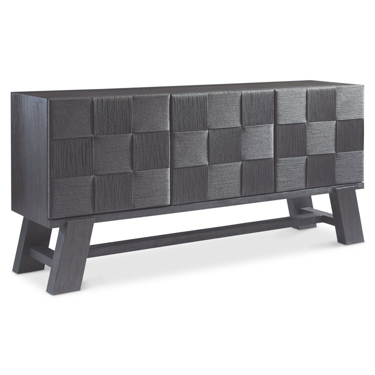 Black Woven Rope Contemporary 76'' Sideboard