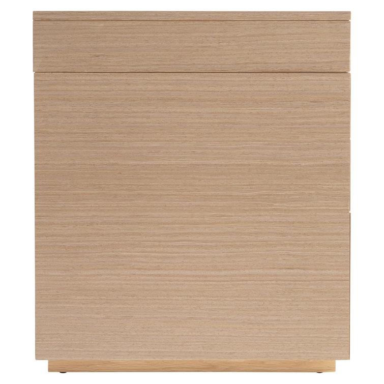 Brown Wood Transitional Writing Desk with USB Ports and Drawers