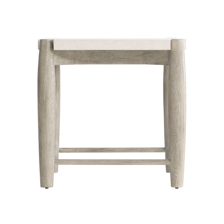 Ashbrook Square Solid Wood End Table in Weathered Greige