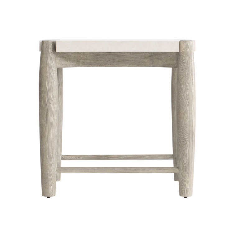Ashbrook Square Solid Wood End Table in Weathered Greige