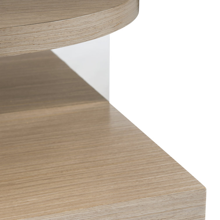 Transitional Modulum Wood Coffee Table in Brown