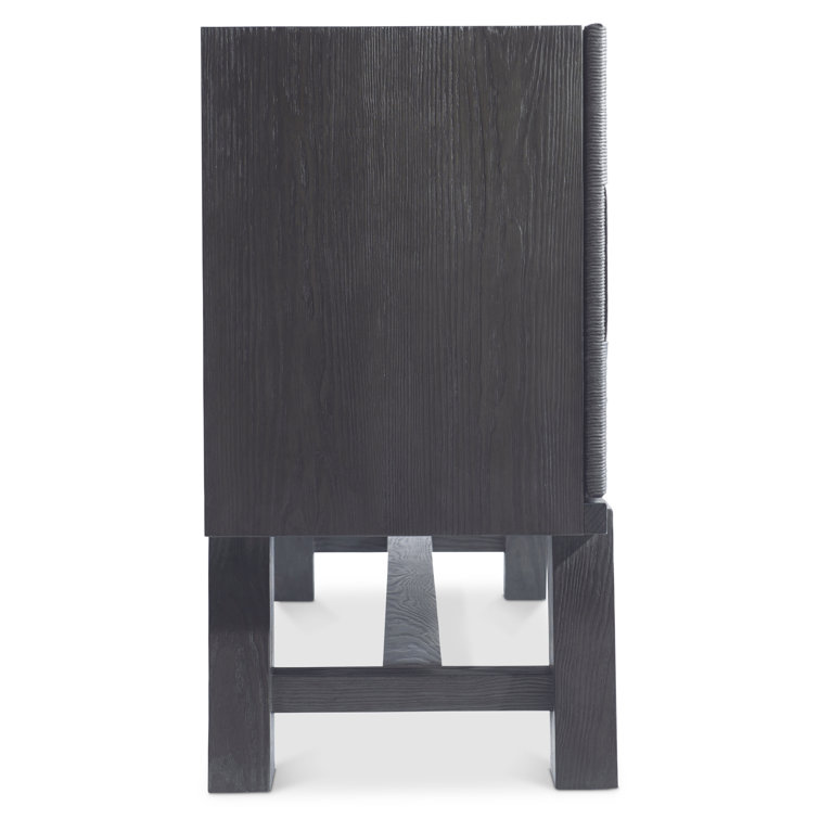 Black Woven Rope Contemporary 76'' Sideboard