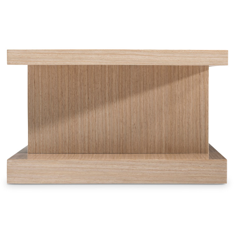 Transitional Modulum Wood Coffee Table in Brown