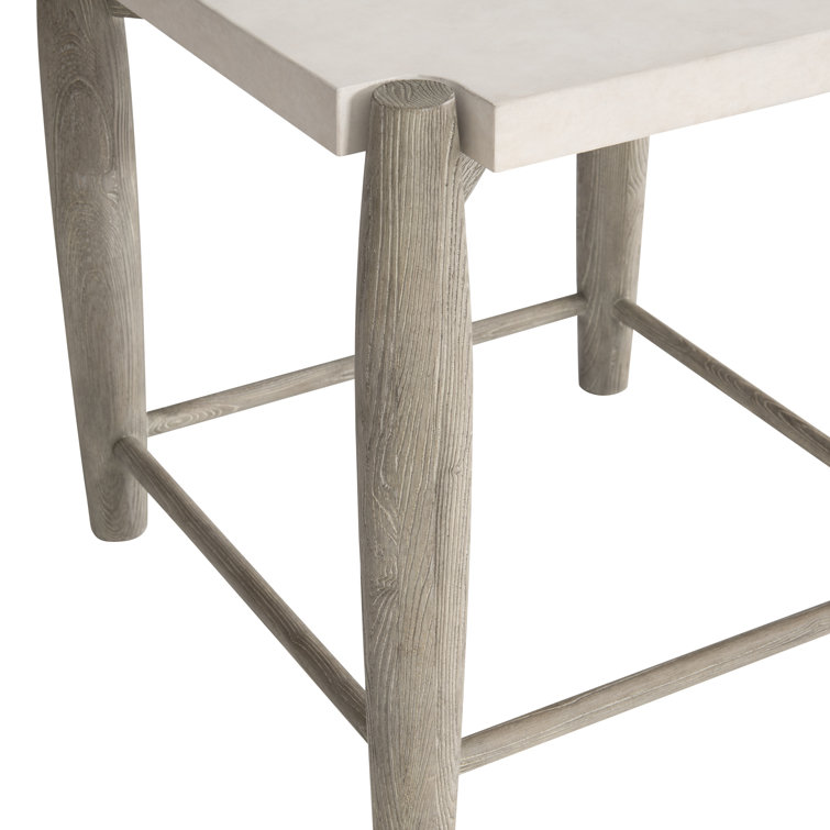 Ashbrook Square Solid Wood End Table in Weathered Greige