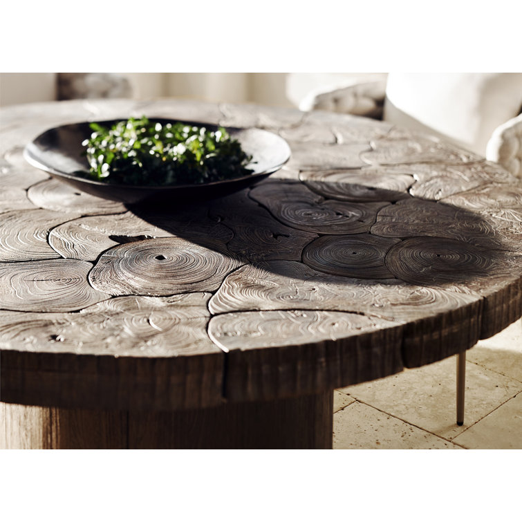 Madura 60'' Round Teak Dining Table in Smoked Truffle