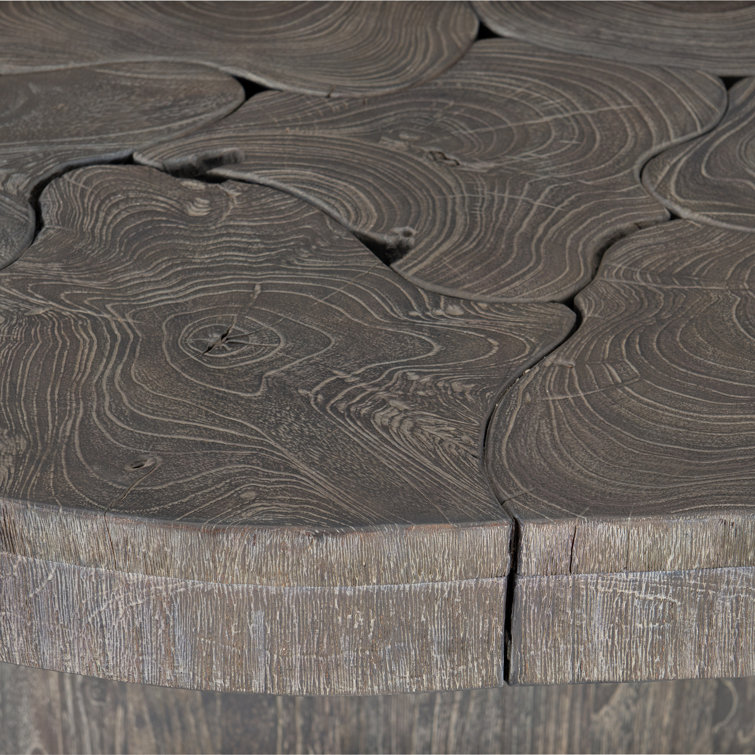Madura 60'' Round Teak Dining Table in Smoked Truffle