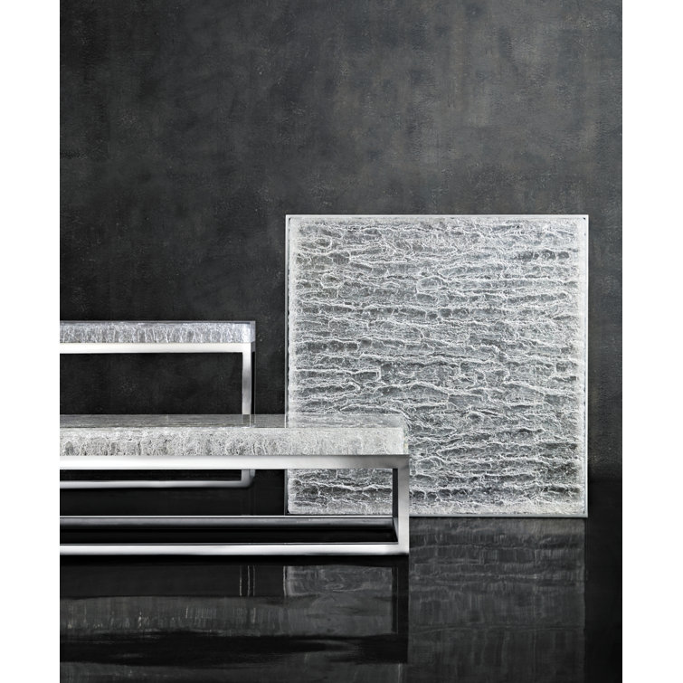Arctic Elegance Polished Stainless Steel Large Console Table