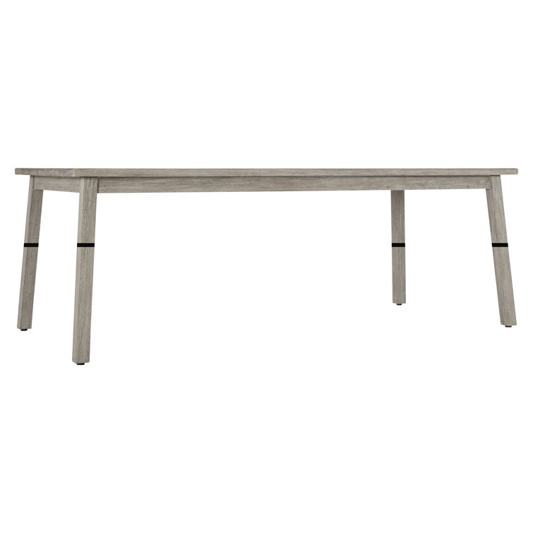 Antibes 86'' Gray Rectangular Teak Outdoor Dining Table