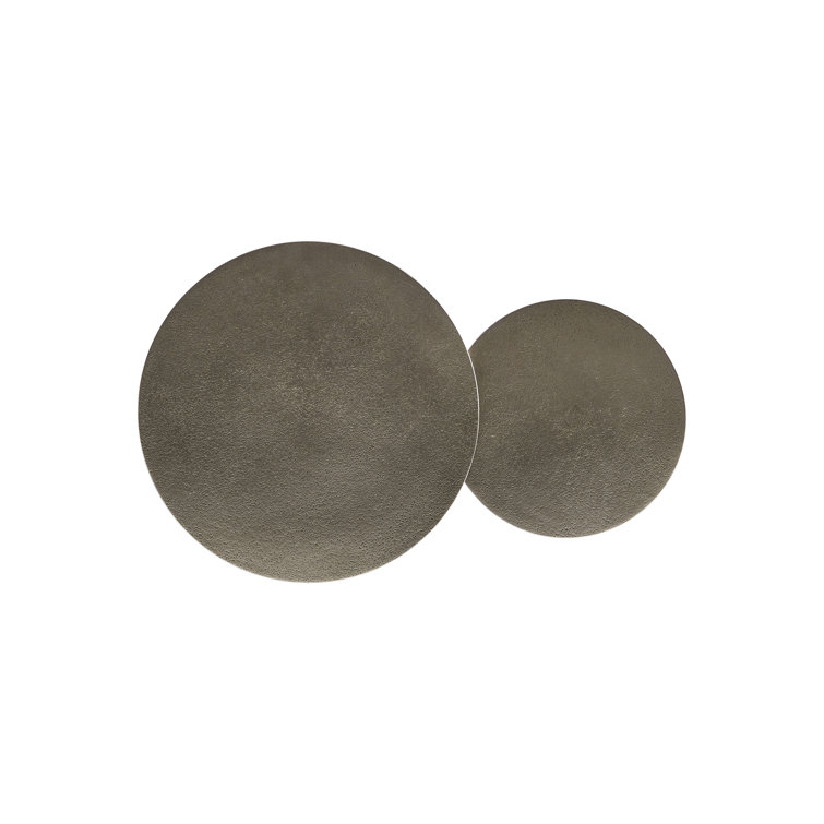 Graphite Gray Cast Aluminum Round End Table