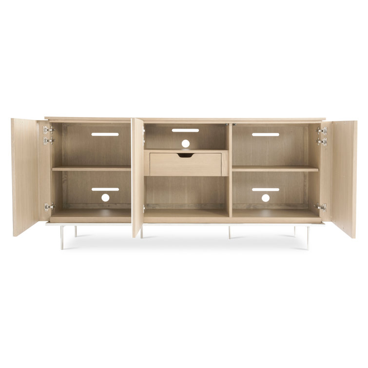 Modulum 75'' Brown and White Solid Wood Sideboard