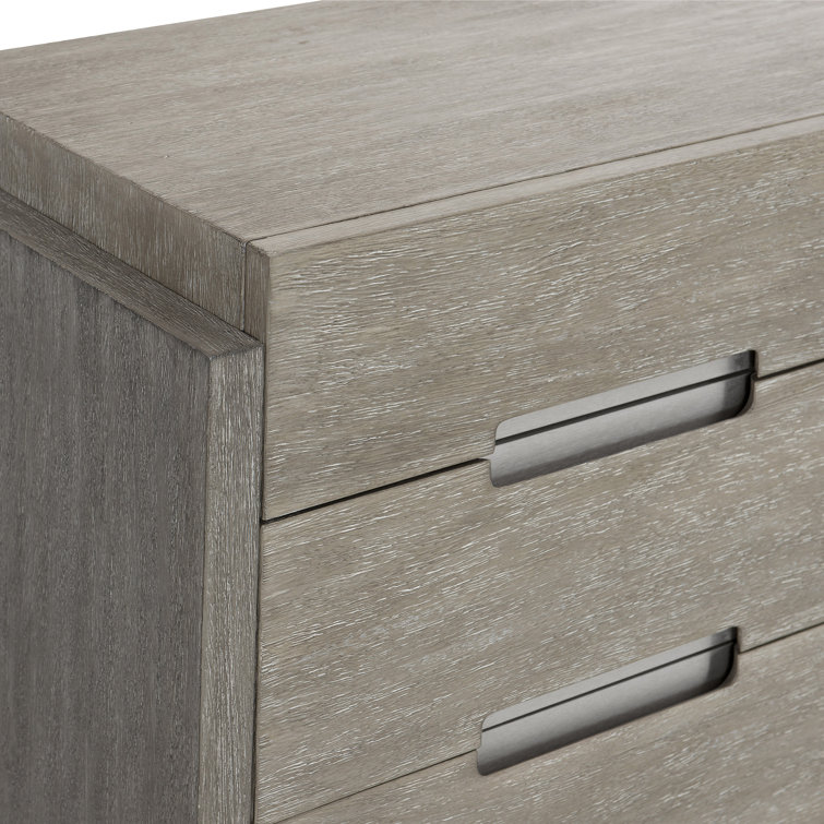 Transitional Brown Acacia 9-Drawer Soft Close Dresser