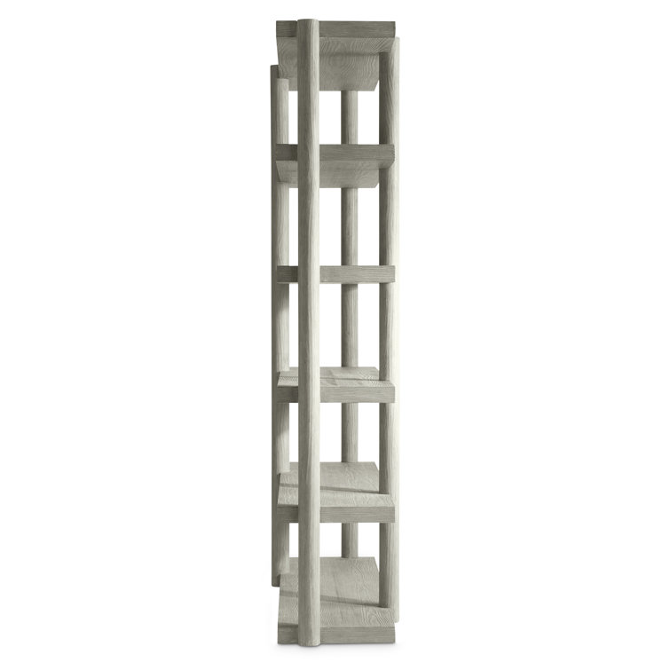 Trianon Contemporary Adjustable Gray Wood Etagere Bookcase